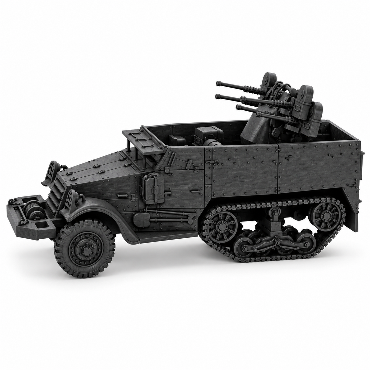 SSMODEL1/72 1/144 Multi-Scale WWII US M16A1 Half-track MGMC AA Model Kit TSS0875 — detail view 3