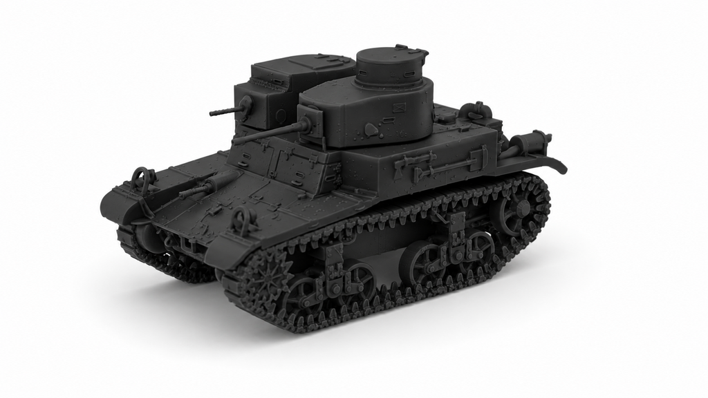 SSMODEL 1/72 1/144 Multi Scale Light Tank M2A2 US WW2 Tank MODEL kit TSS1154