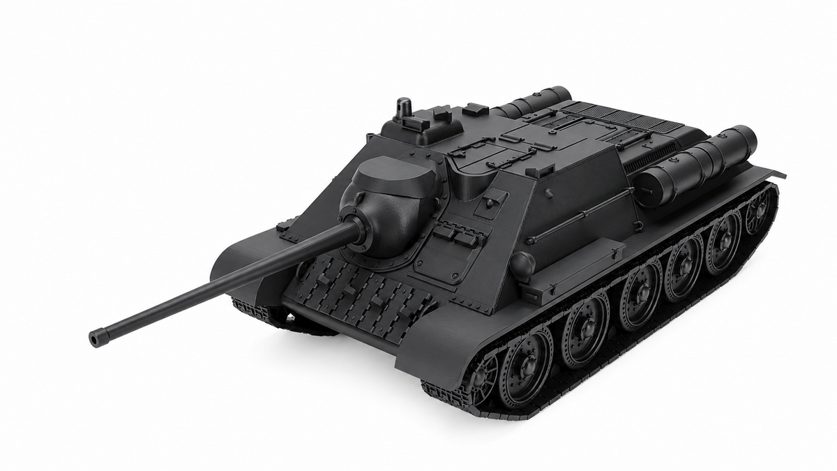 SSMODEL 1/72 1/144 Multi Scale SU-85 self-propelled gun USSR WW2 MODEL TSS1362 — detail view 2