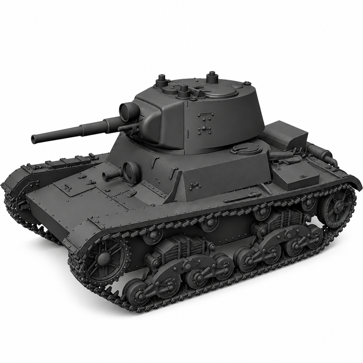 SSMODEL 1/72 1/144 T-26M T-26-5 Soviet experimental light tank Model Kit TSS0057 — detail view 11