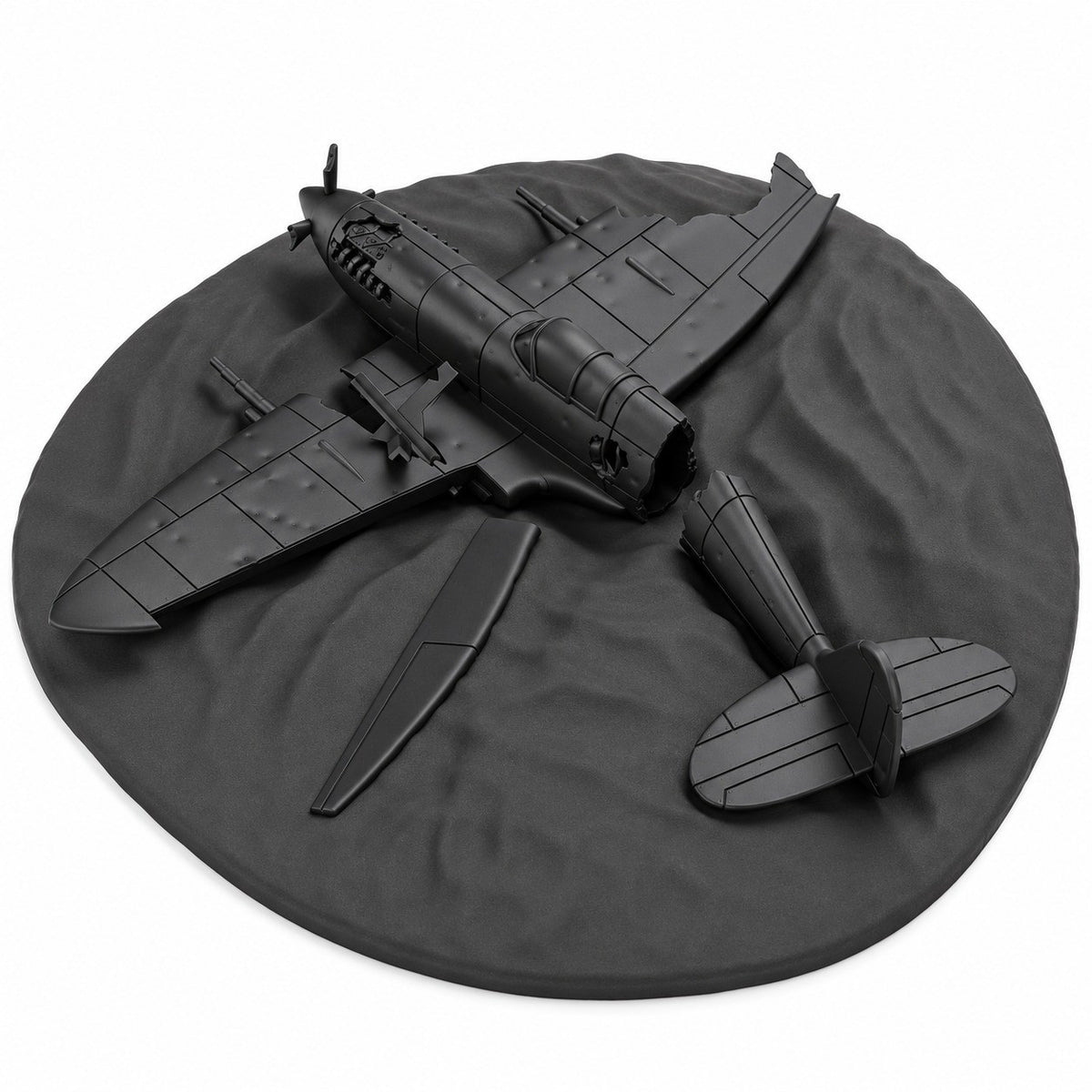 SSMODEL 1/72 1/144 Spitfire Mk.IX - destroyed UK WW2 Resin Model Kit RSS0054 — detail view 3