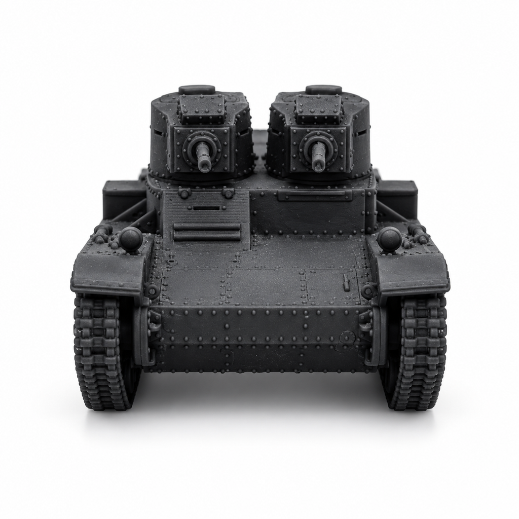 SSMODEL 1/72 1/144 WW2 Polish 7TP dw Twin Turret Light Tank Resin Model TSS1278