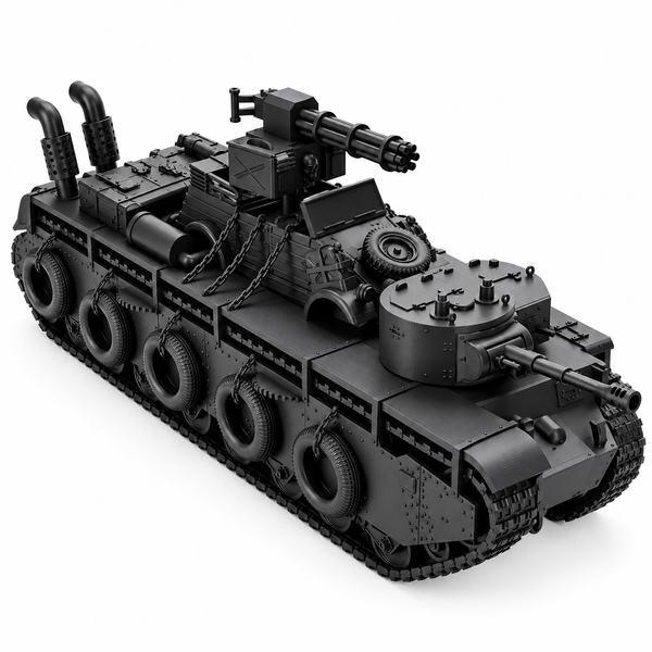 SSMODEL 1/72 1/144 WW2 Cyberpunk T-35 Tank & Kubelwagen Set Resin Model TSS1250
