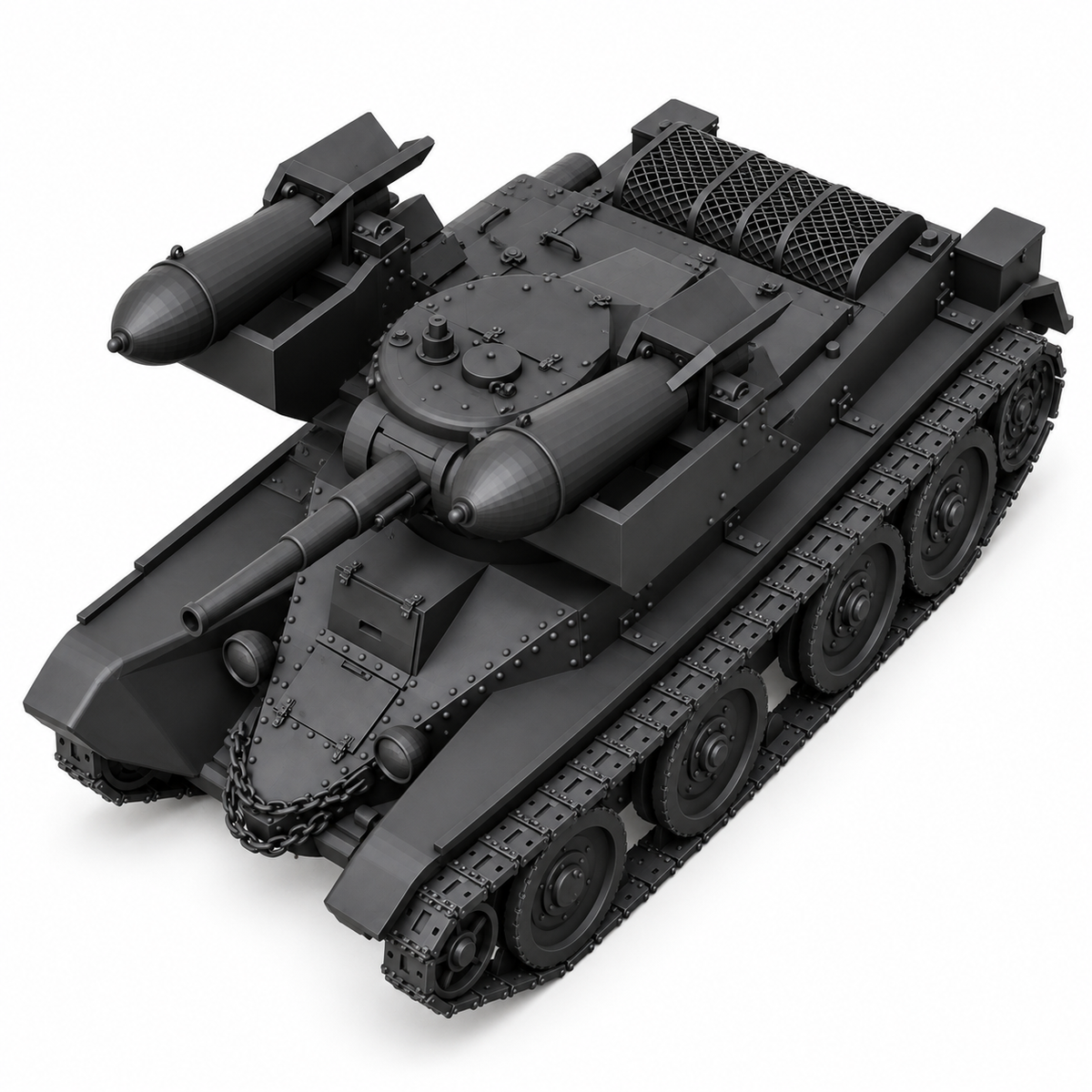 SSMODEL1/72 1/144 Multi Scale RBT-5 Tank Resin Model Kit TSS0573 — detail view 5