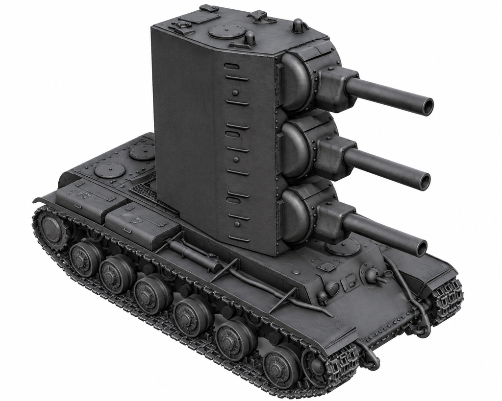 SSMODEL 1/72 1/144 Multi Scale KV-2-2-2 Funny Fictional Tank MODEL kit TSS0107