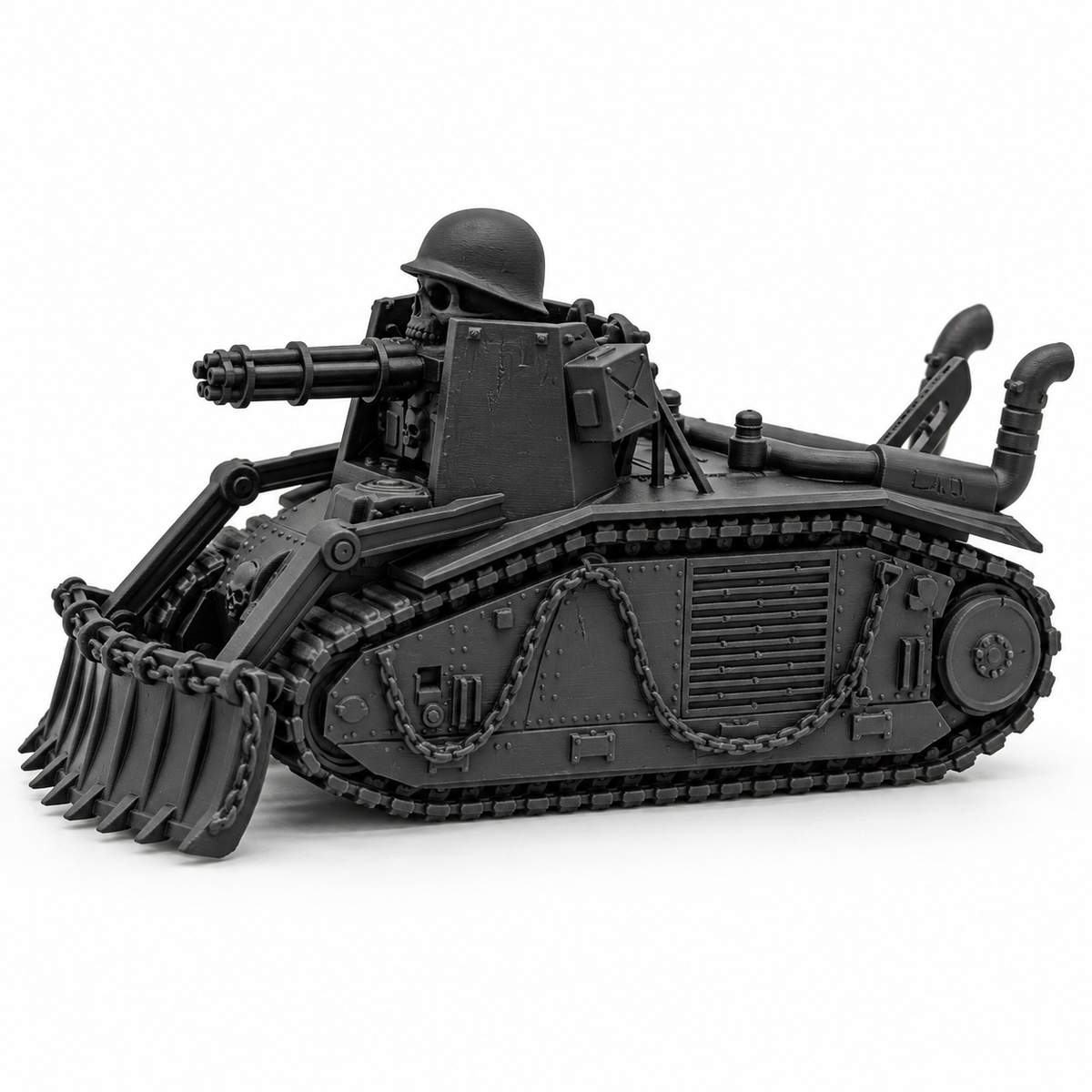SSMODEL 1/72 1/144 WWII France Char B1 Cyberpunk Heavy Tank Resin Model TSS1206 — detail view 3