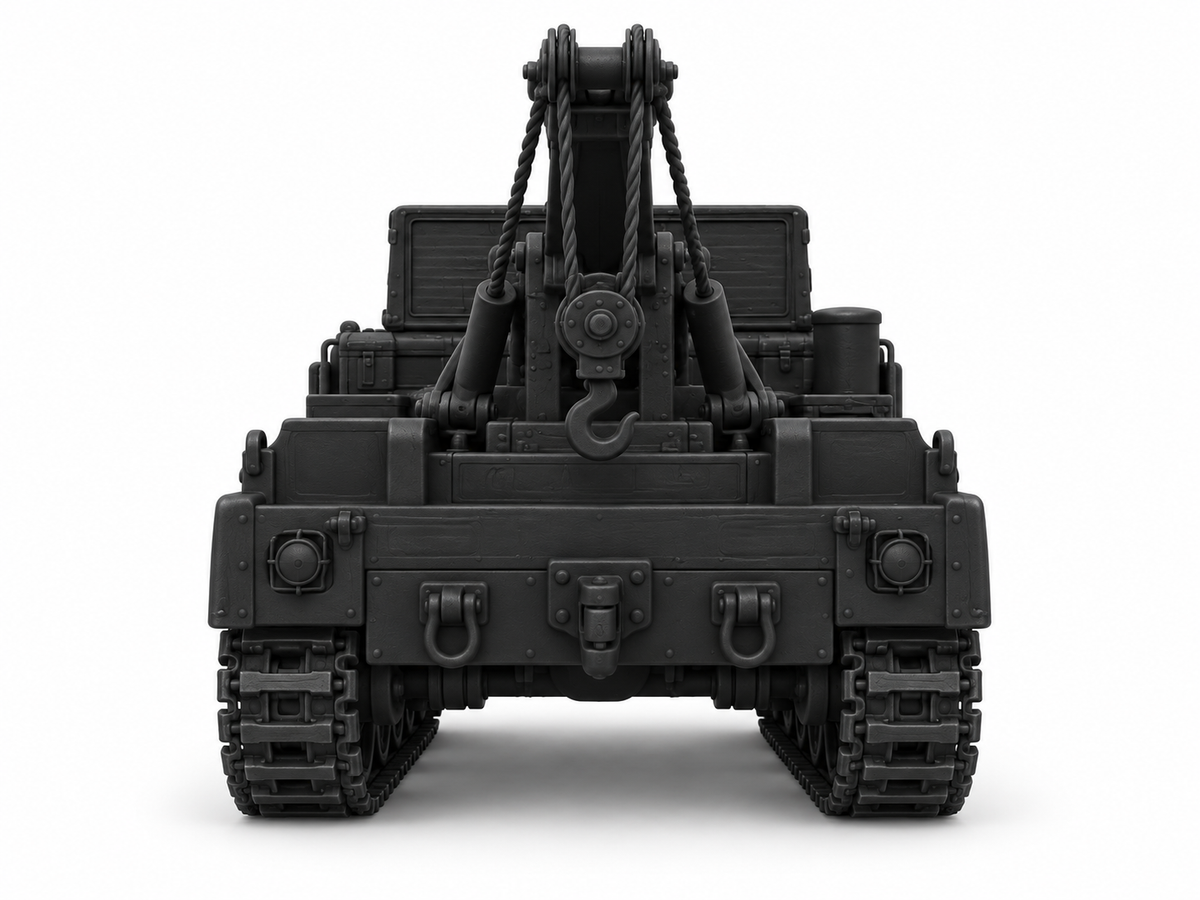 SSMODEL 1/72 1/144 Multi Scale Sd.Kfz.9/1 Crane vehicle Crewmen MODEL TSS1103 — detail view 4