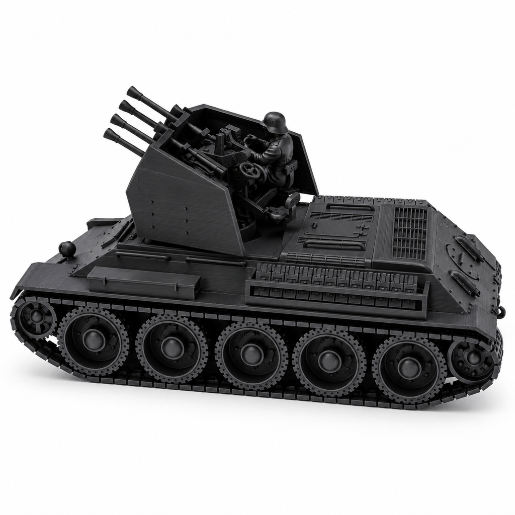 SSMODEL 1/72 1/144 WW2 Flakpanzer T-34r 2cm Flakvierling AA Resin Model TSS1242