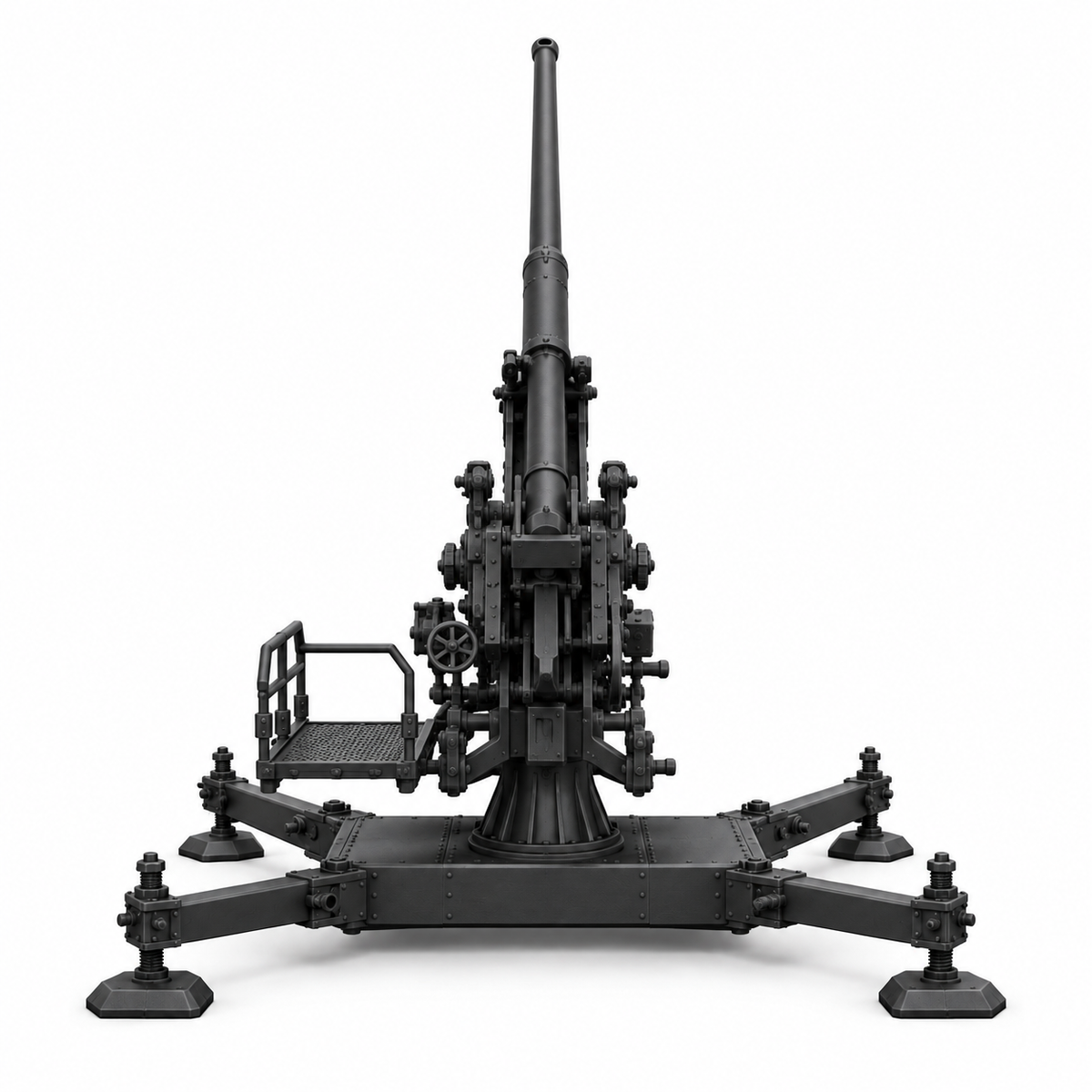 SSMODEL 1/72 1/144 Anti-Aircraft 12.8cm FlaK 40 on cross Resin MODEL KIT TSS1445 — detail view 3