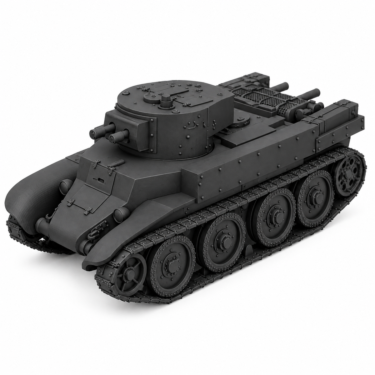 SSMODEL 1/72 1/144 Multi Scale KhBT-7 Soviet flamethrower tank Model Kit TSS0095 — detail view 9