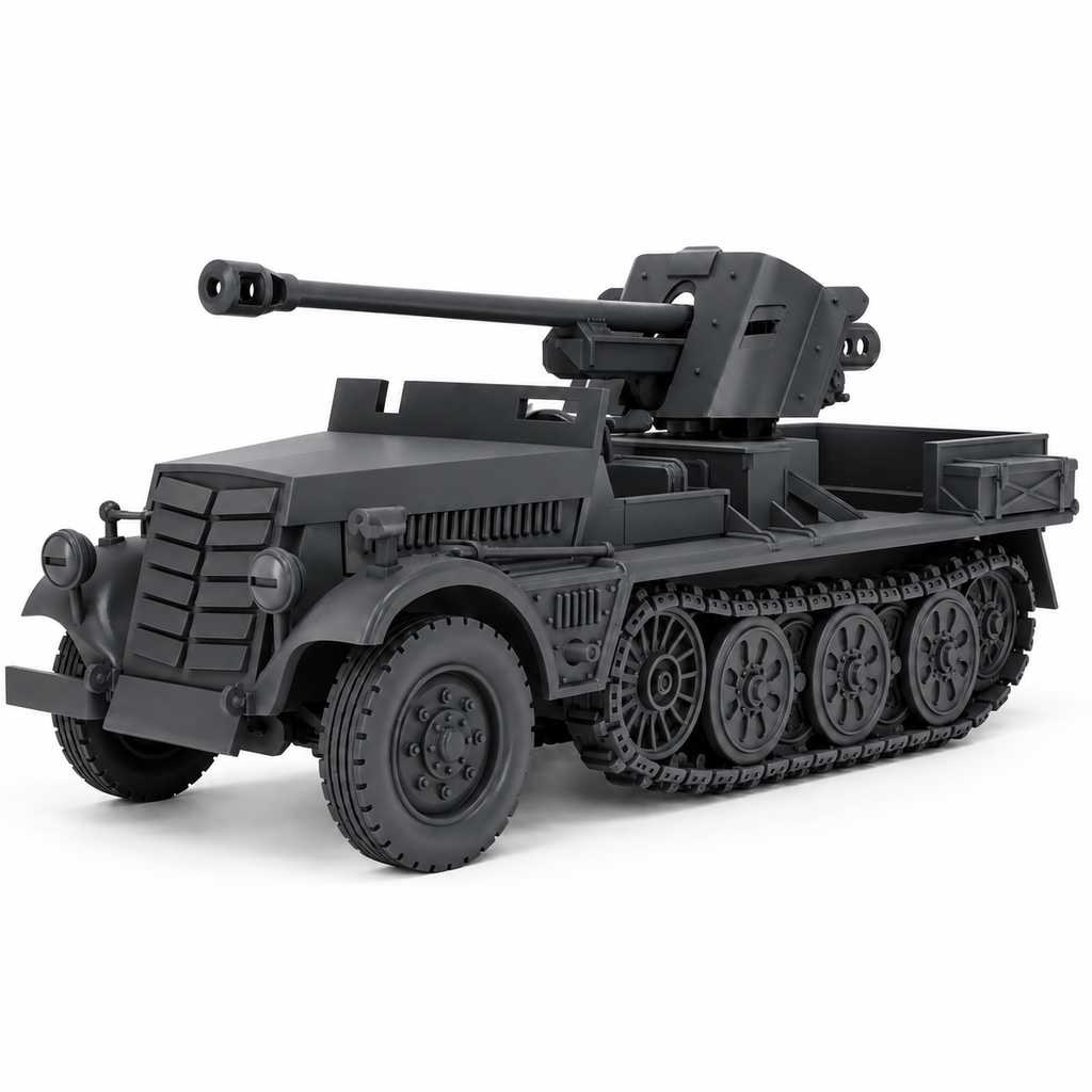 SSMODEL 1/72 1/144 Sd.Kfz.10/5 5cm PAK 38 Half-track Resin MODEL KIT TSS0925