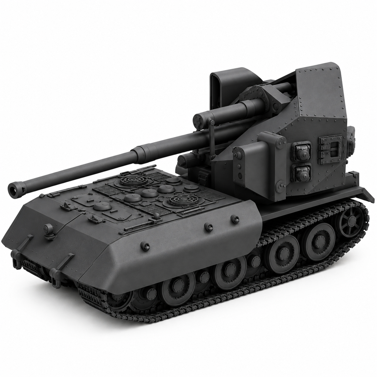 SSMODEL 1/72 1/144 Multi Scale Waffentrager E-100 tank Resin MODEL KIT TSS0504 — detail view 12