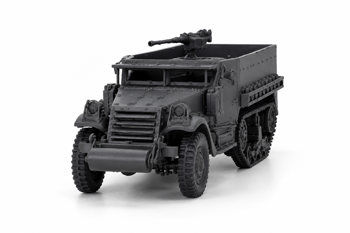 SSMODEL 1/72 1/144 Multi-Scale M5 US WWII Half-Track APC Resin Model Kit TSS1580 — detail view 3