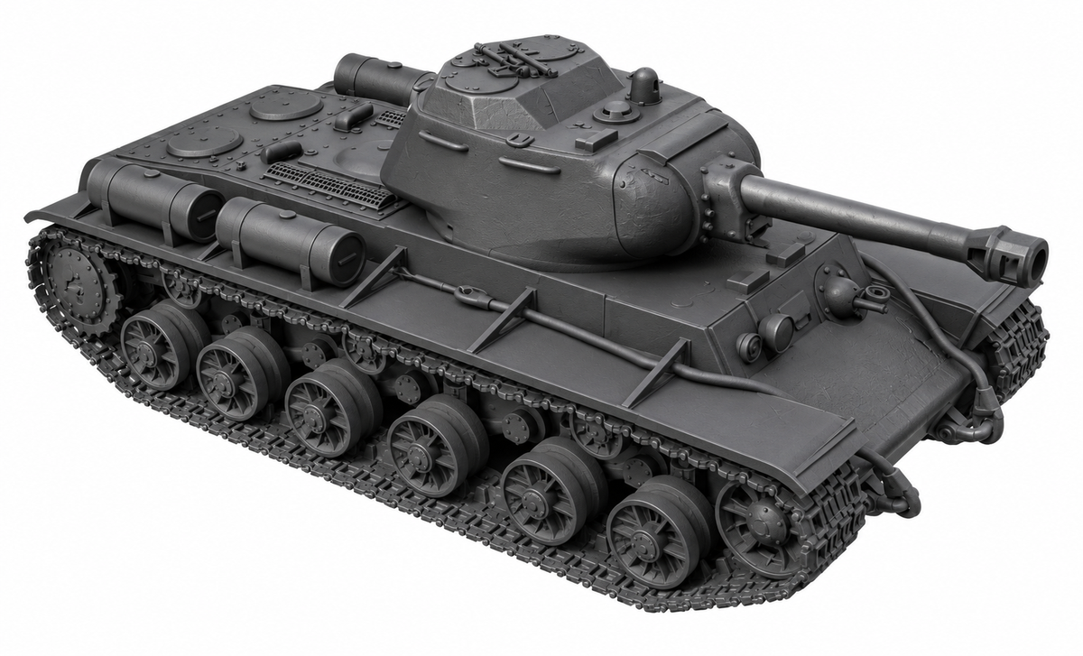 SSMODEL 1/72 1/144 Multi Scale KV-1s 122mm S-41 Howitzer Tank MODEL kit TSS0117 — detail view 17