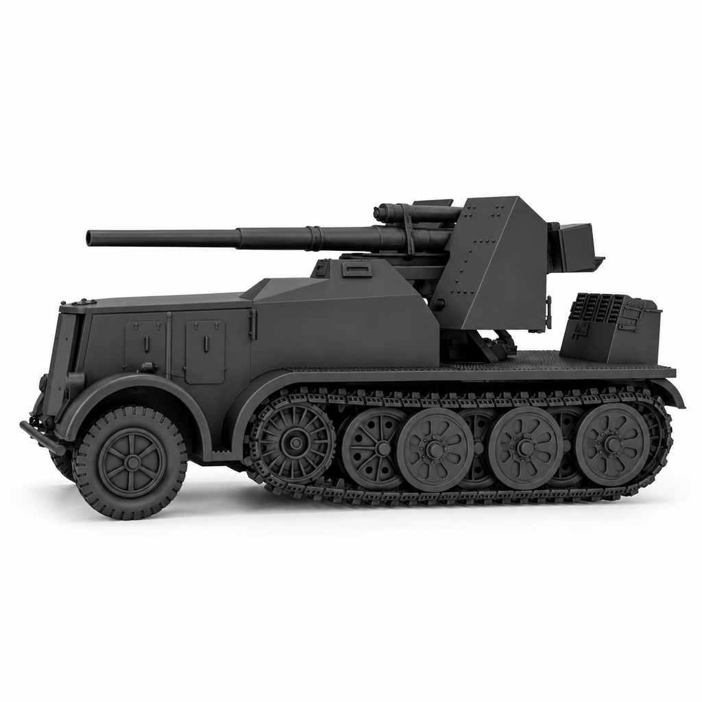SSMODEL 1/72 1/144 Half-track Sd.Kfz.8 8.8cm Flak 18 Sf. Resin MODEL KIT TSS1531