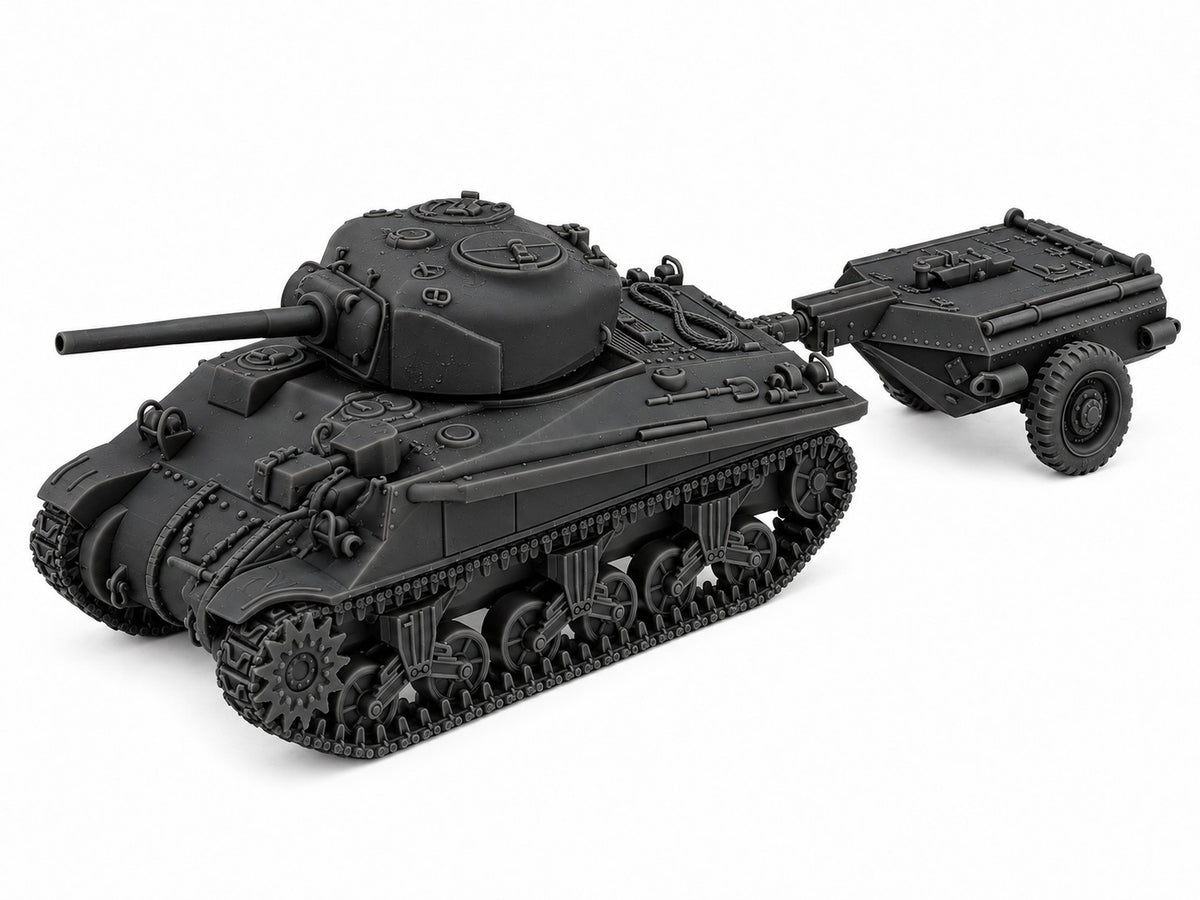 SSMODEL 1/72 1/144  Sherman Crocodile M4A4 Trailer US Tank MODEL kit TSS1136 — detail view 14