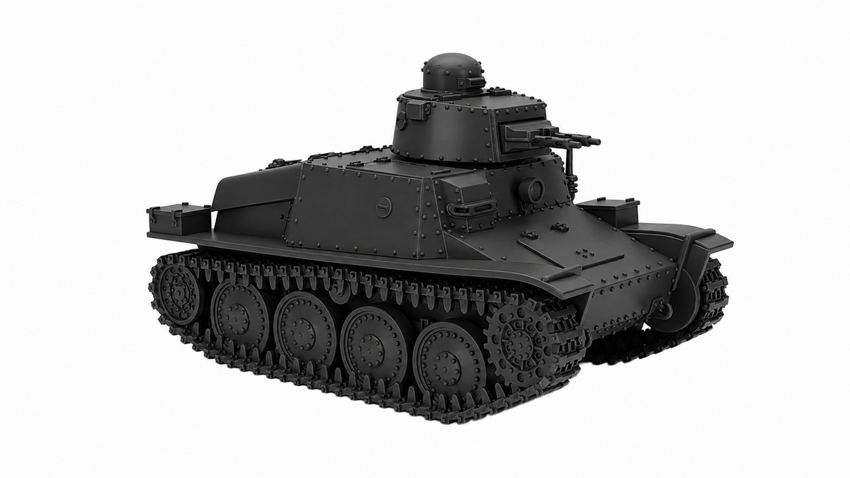SSMODEL 1/72 1/144 Multi Scale Stridsvagn m/37 Light Sweden WW2 MODEL TSS1349 — detail view 3