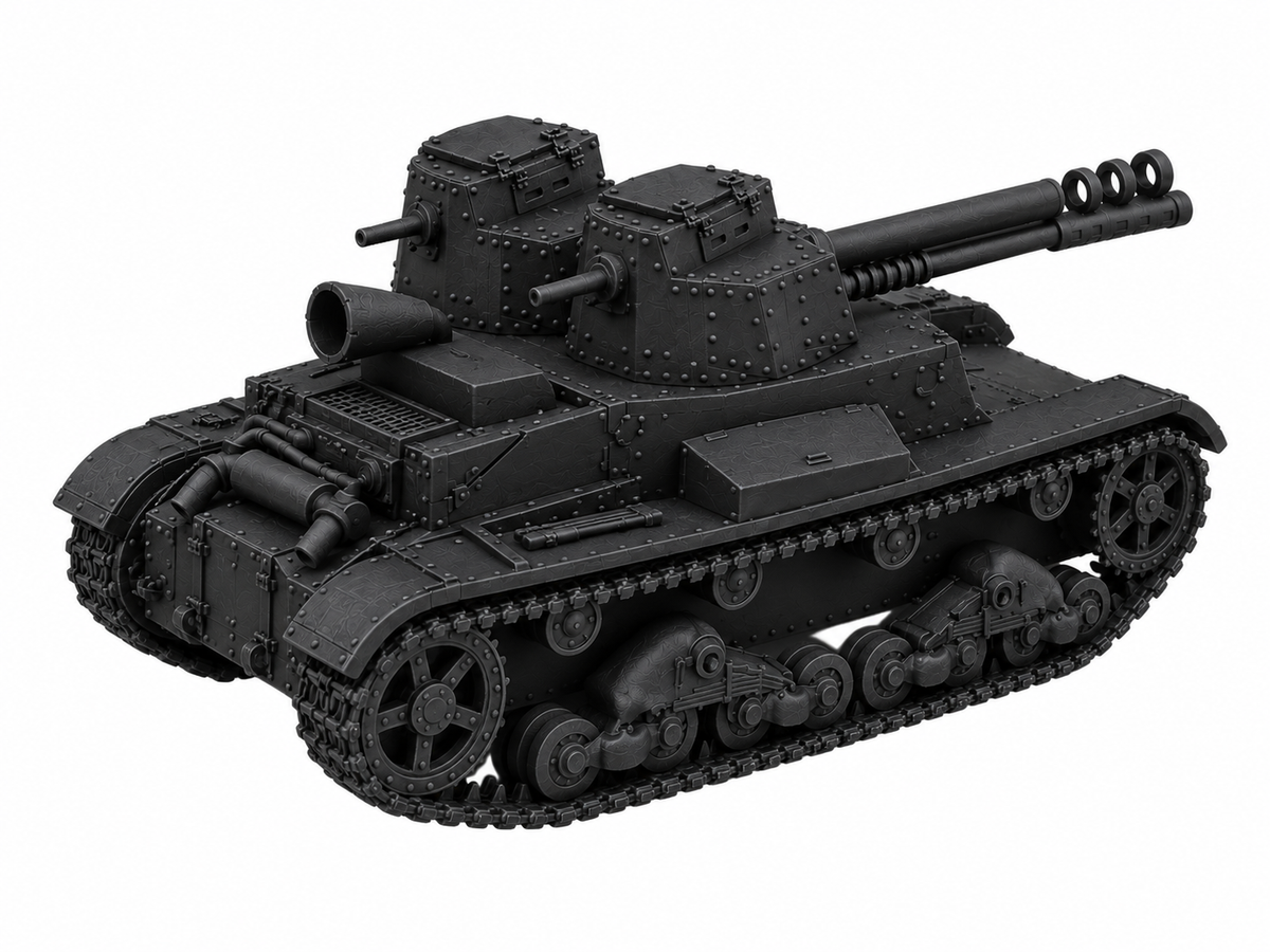 SSMODEL 1/72 1/144 Multi Scale T-26 mod1931 recoilless cannon tank Model TSS0078 — detail view 4