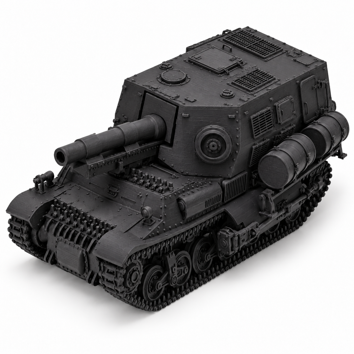 SSMODEL1/72 1/144 WWII 15cm sFH13 Lorraine Schlepper SPG Resin Model Kit TSS0863 — detail view 4