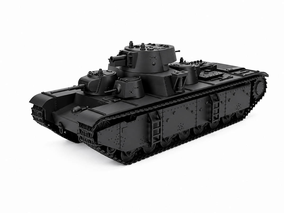 SSMODEL 1/72 1/144 Multi Scale T35 Heavy model 1938 USSR Tank MODEL kit TSS1373 — detail view 7