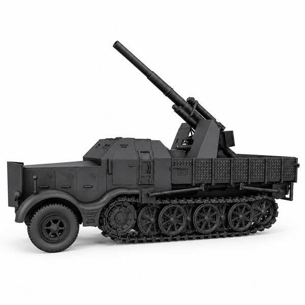 SSMODEL 1/72 1/144 Multi Scale 8.8cm Flak 18 Sfl Sd.Kfz.9 18t Resin KIT TSS1442