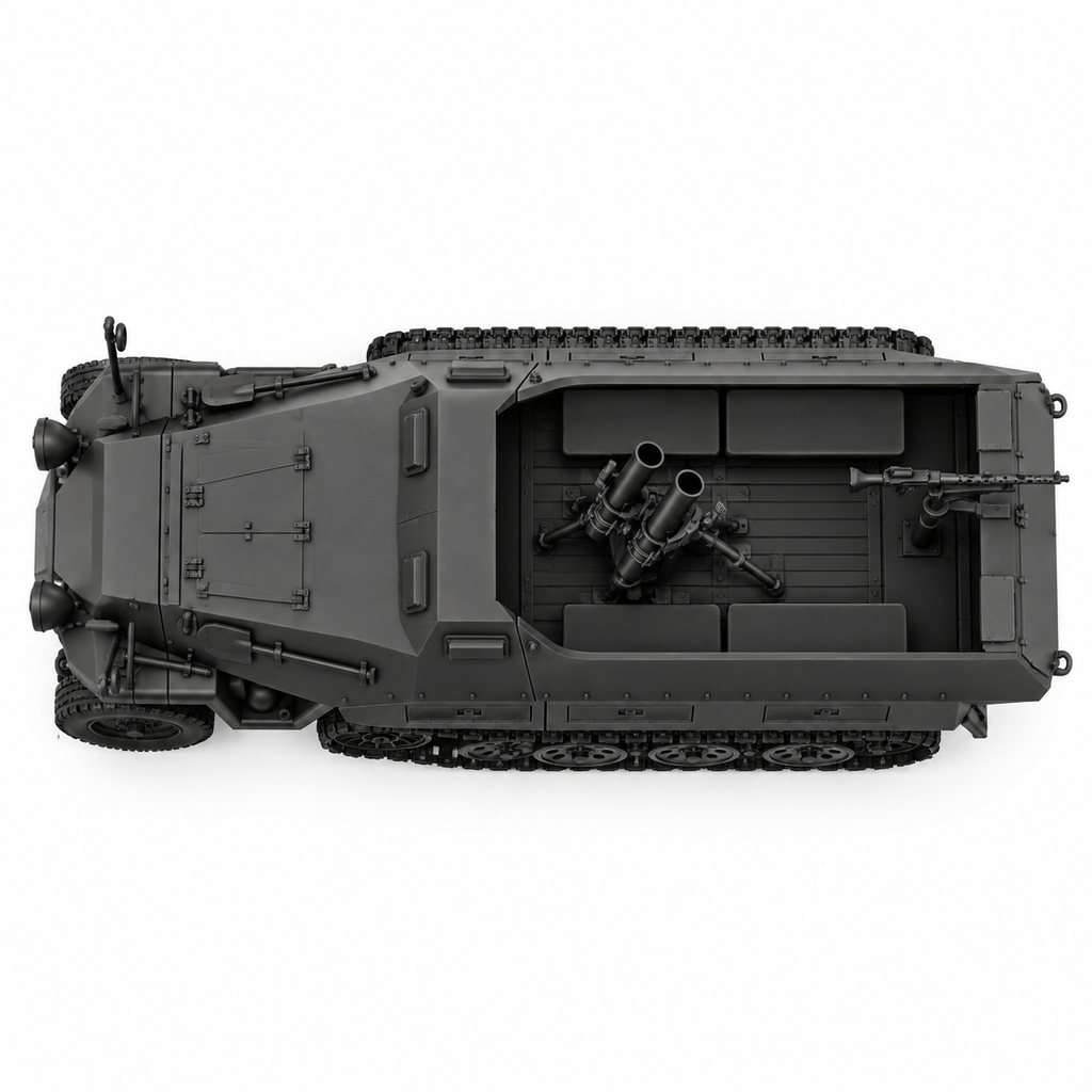 SSMODEL 1/72 1/144 Sd.Kfz.251 Ausf.D Zwilling 12cm GrW42 Resin MODEL KIT TSS0936