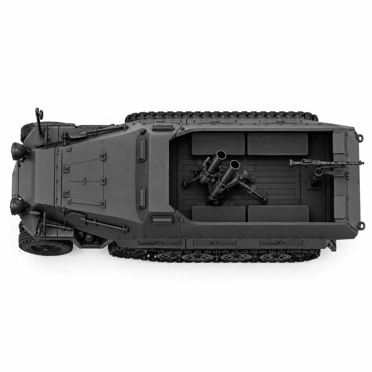 SSMODEL 1/72 1/144 Sd.Kfz.251 Ausf.D Zwilling 12cm GrW42 Resin MODEL KIT TSS0936 — detail view 4