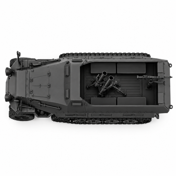 SSMODEL 1/72 1/144 Sd.Kfz.251 Ausf.D Zwilling 12cm GrW42 Resin MODEL KIT TSS0936