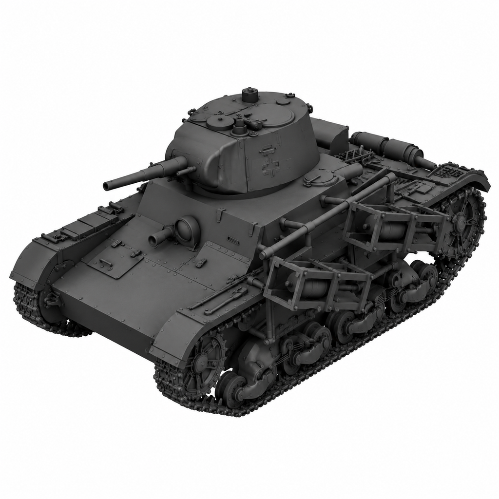 SSMODEL 1/72 1/144 Multi Scale PzKpfw 740r German fictional light Model TSS0051