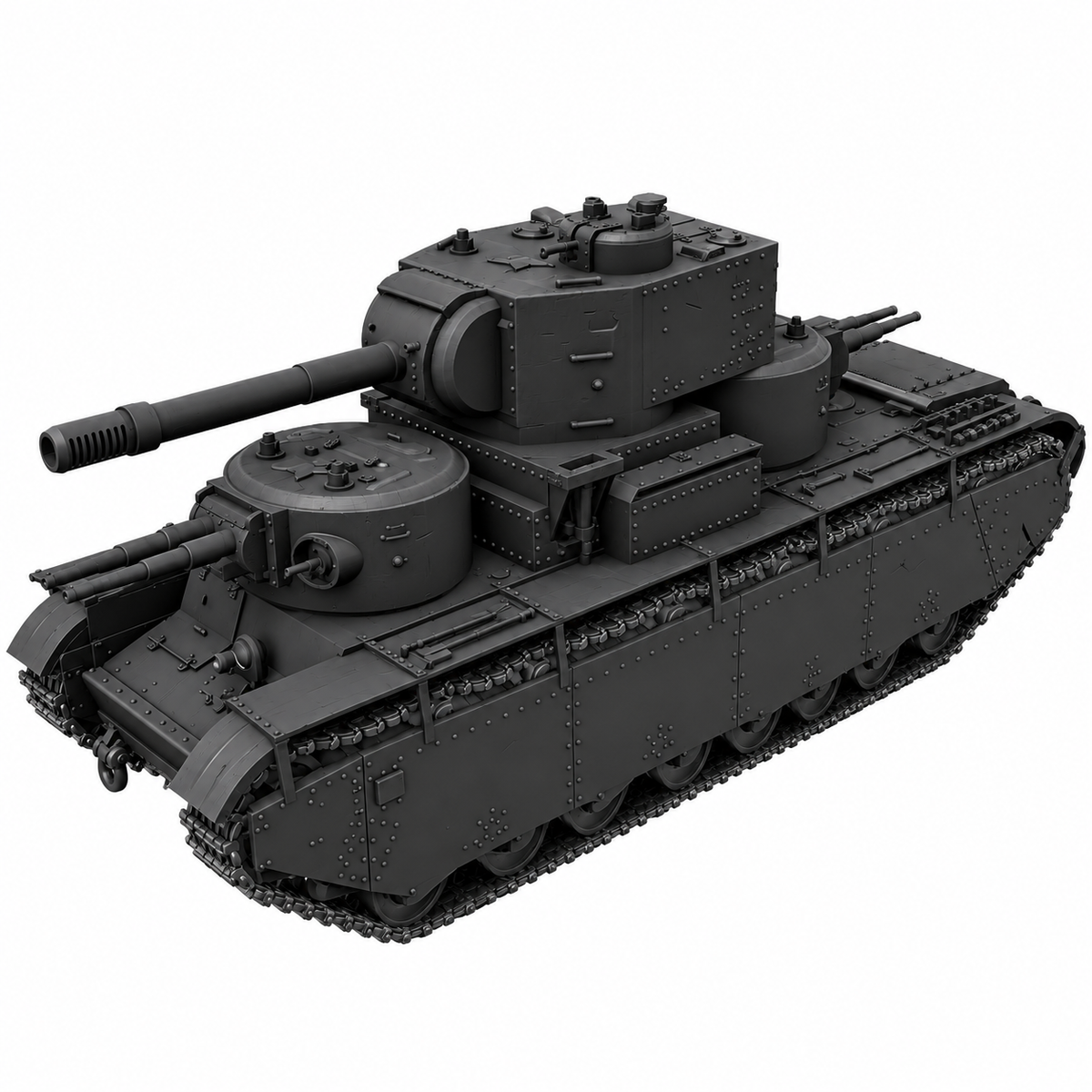 SSMODEL 1/72 1/144 Multi Scale T-35-35-35 Tank Resin MODEL KIT TSS0517 — detail view 11