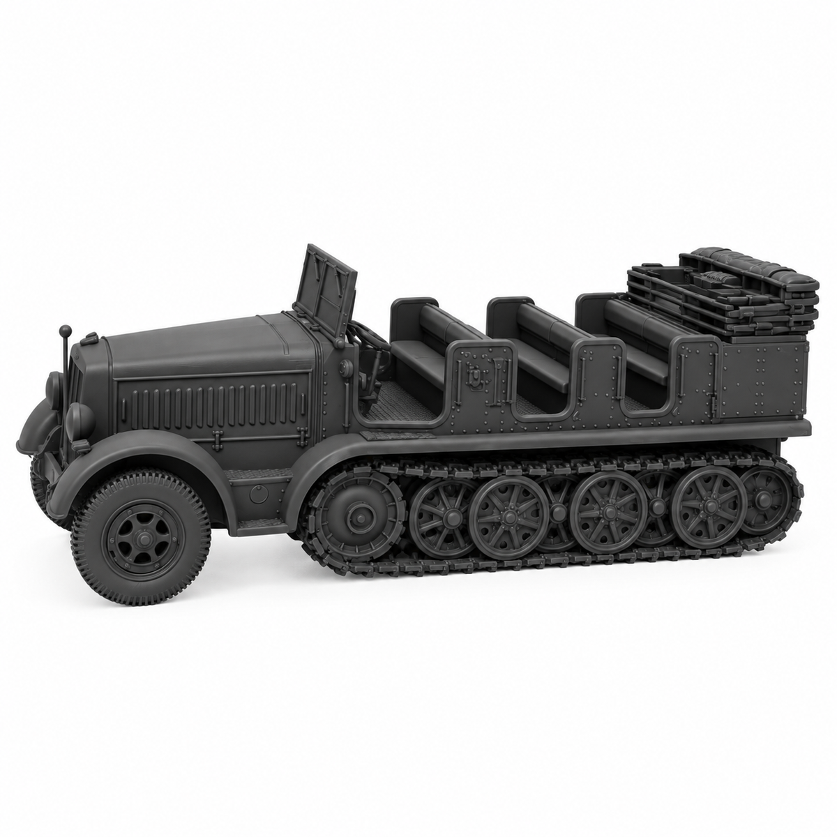 SSMODEL 1/72 1/144 Sd.Kfz.7 Mittlerer Zugkraftwagen 8t Resin MODEL KIT TSS0943 — detail view 3