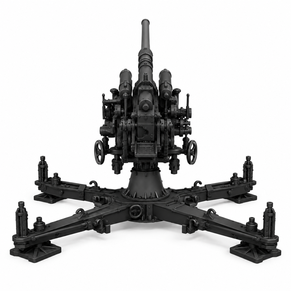 SSMODEL 1/72 1/144 Anti-Aircraft 8.8cm FlaK 37 on cross Resin MODEL KIT TSS1451