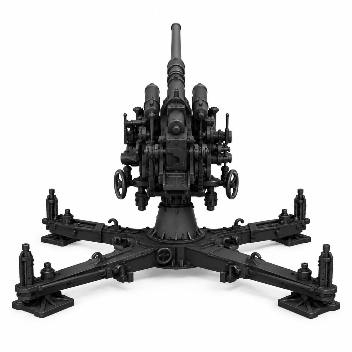 SSMODEL 1/72 1/144 Anti-Aircraft 8.8cm FlaK 37 on cross Resin MODEL KIT TSS1451 — detail view 3