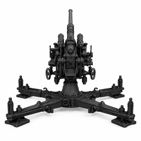 SSMODEL 1/72 1/144 Anti-Aircraft 8.8cm FlaK 37 on cross Resin MODEL KIT TSS1451