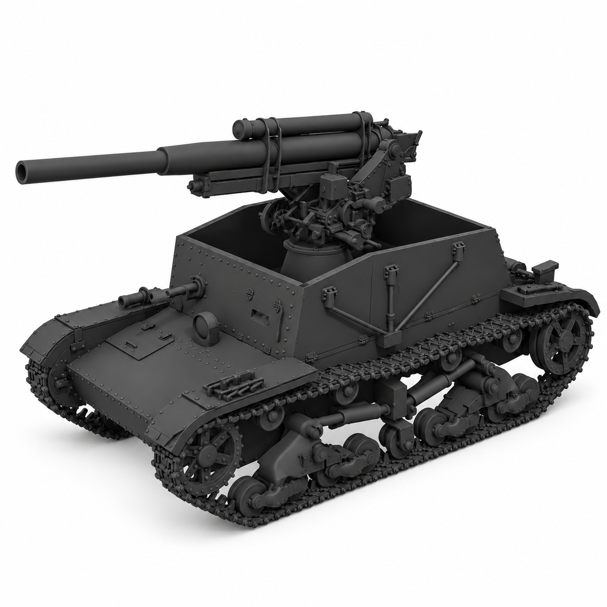 SSMODEL 1/72 1/144Multi Scale SU6 Soviet self-propelled AA-gun Model Kit TSS0061 — scale model kit