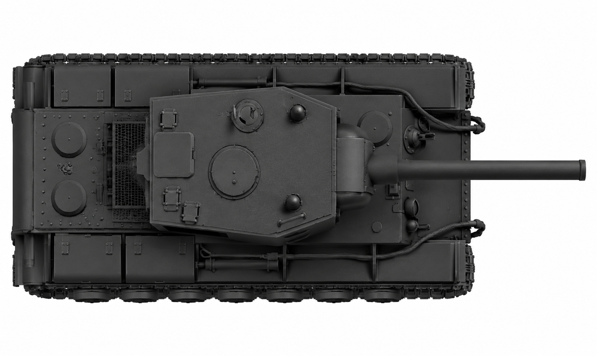 SSMODEL 1/72 1/144 Multi Scale KV-2 ZiS-6 Soviet experimental tank MODEL TSS0138 — detail view 4