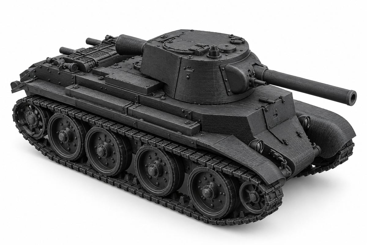 SSMODEL 1/72 1/144 Multi Scale BT-7-203Soviet Fictional Light Tank MODEL TSS0483 — detail view 8
