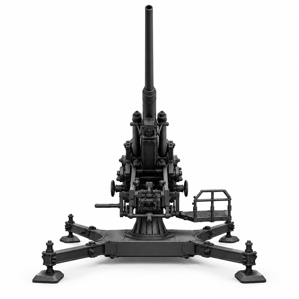 SSMODEL 1/72 1/144 Anti-Aircraft 12.8cm FlaK 40 on cross Resin MODEL KIT TSS1445 — detail view 4