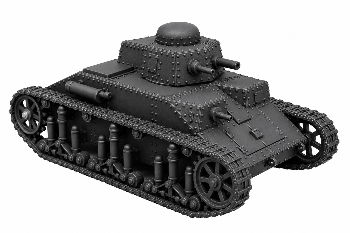 SSMODEL 1/72 1/144  T-19 Experimental Interwar Light Tank MODEL kit TSS0006 — detail view 3