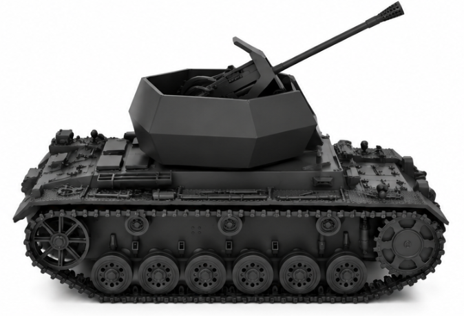 SSMODEL 1/72 1/144 Flakpanzer III 3.7cm Flak 43 Resin MODEL KIT TSS1484