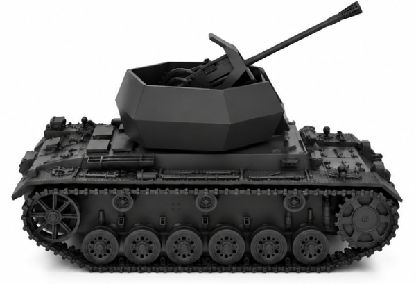 SSMODEL 1/72 1/144 Flakpanzer III 3.7cm Flak 43 Resin MODEL KIT TSS1484