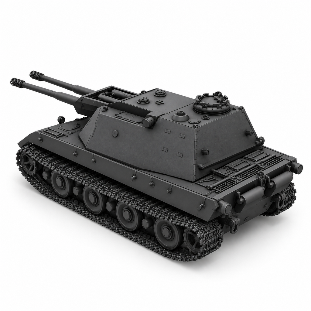 SSMODEL 1/72 1/144 Multi Scale Flakpanzer E-100 German heavy AAgun MODEL TSS0328