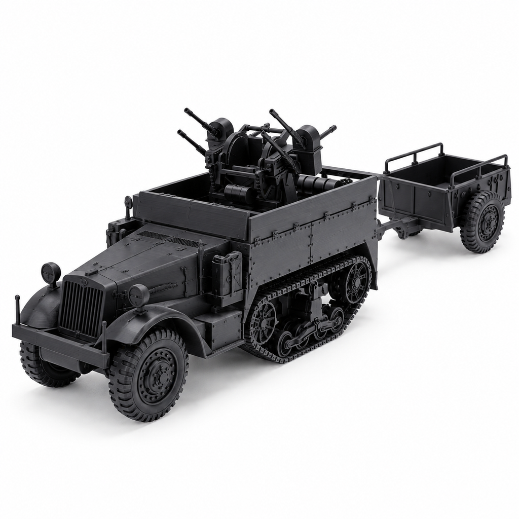 SSMODEL 1/72 1/144 WWII US M10 Ammo Trailer 1-Ton Cargo Resin Model Kit TSS1078
