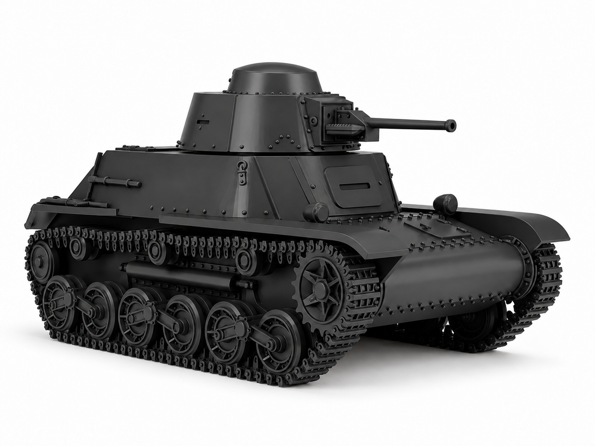 SSMODEL 1/72 1/144 Multi Scale Type 98 Ke-Ni Light Tank Resin MODEL kit TSS1400 — detail view 4
