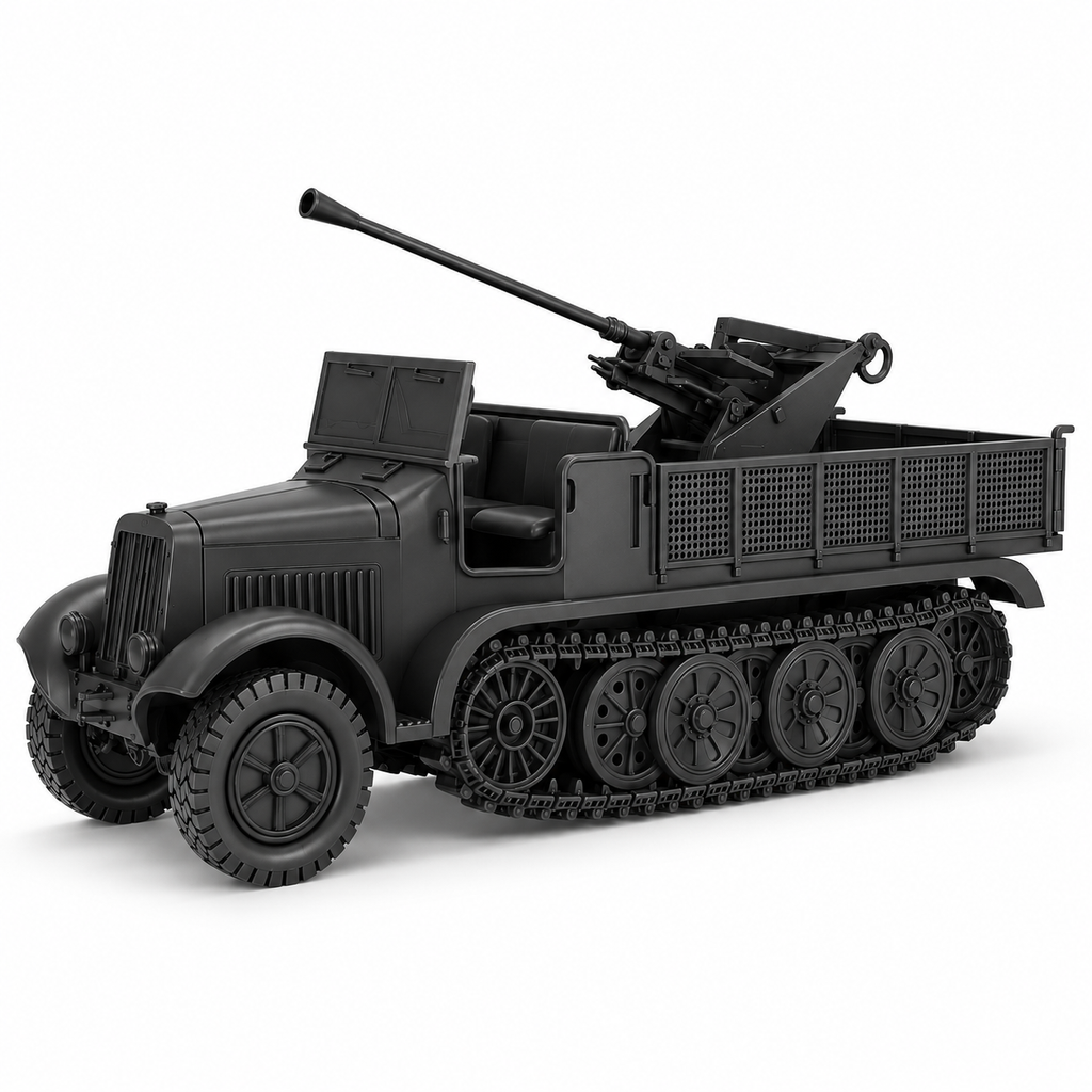 SSMODEL 1/72 1/144 Sd.Kfz.6/2 3.7cm Flak 36 Half-Track Resin Model Kit TSS1530