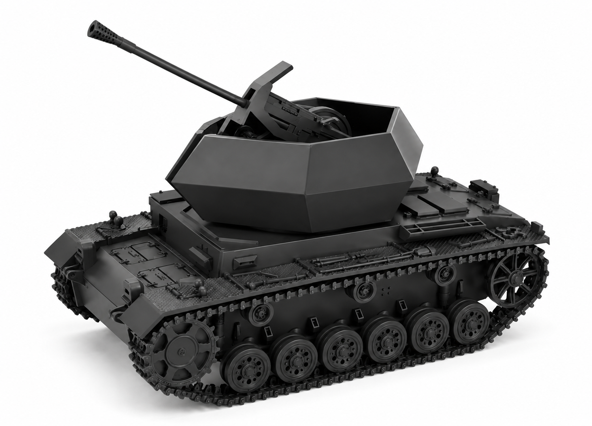 SSMODEL 1/72 1/144 Flakpanzer III 3.7cm Flak 43 Resin MODEL KIT TSS1484 — detail view 6