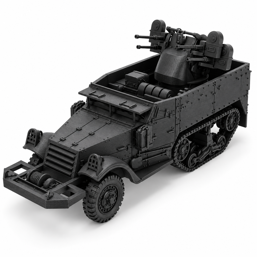 SSMODEL1/72 1/144 Multi-Scale WWII US M16A1 Half-track MGMC AA Model Kit TSS0875