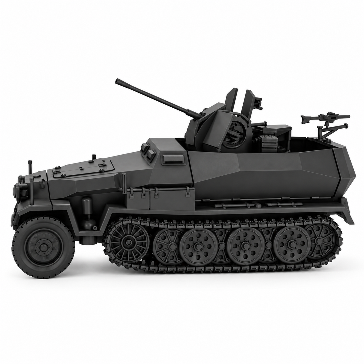 SSMODEL 1/72 1/144 Sd.Kfz.251/17 Ausf.C with 2cm Flak 38 Resin MODEL KIT TSS1526 — detail view 2