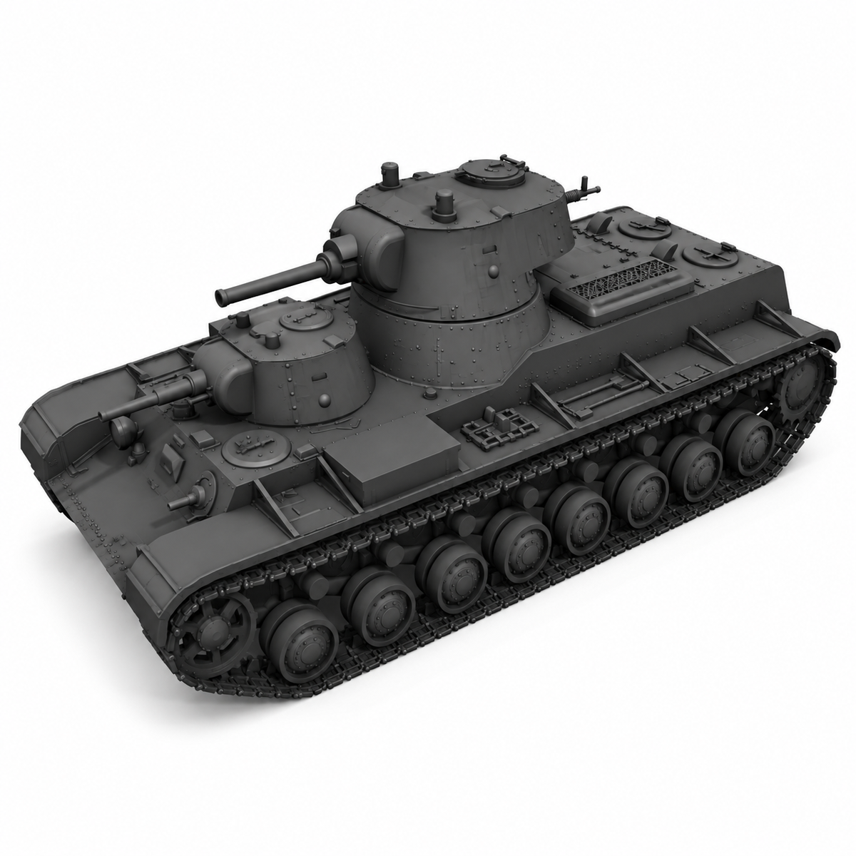 SSMODEL1/72 1/144 Multi Scale Soviet Union SMK tank Resin Model Kit TSS0557 — detail view 6