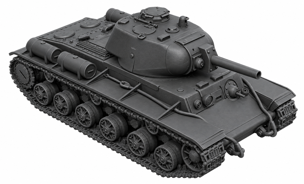SSMODEL 1/72 1/144 Multi Scale KV-8s Soviet Flamethrower Tank MODEL kit TSS0118 — detail view 10